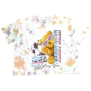 Teddy Bear Racing Team Tie Dye Graphic Tee Grayson Threads Womens Medium‎ NWT
